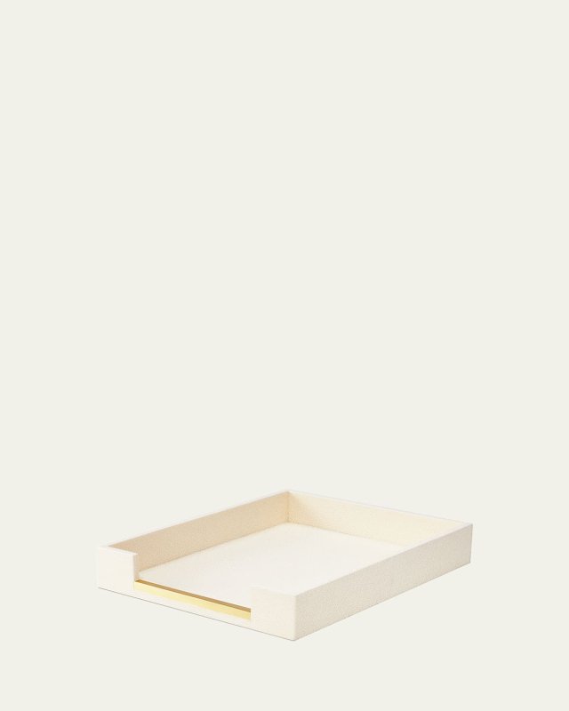 Faux Shagreen Paper Tray